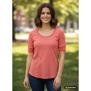 The North Face Coral Waffle Knit Short Sleeve Shirt Women's